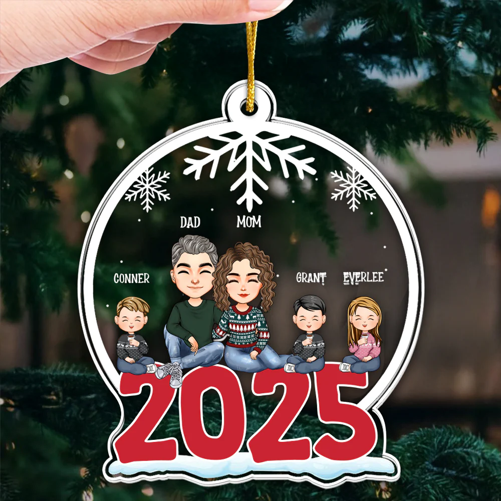 Family Is A Precious Gift - Gift For Family - Personalized Acrylic Ornament NA94 - Image 3