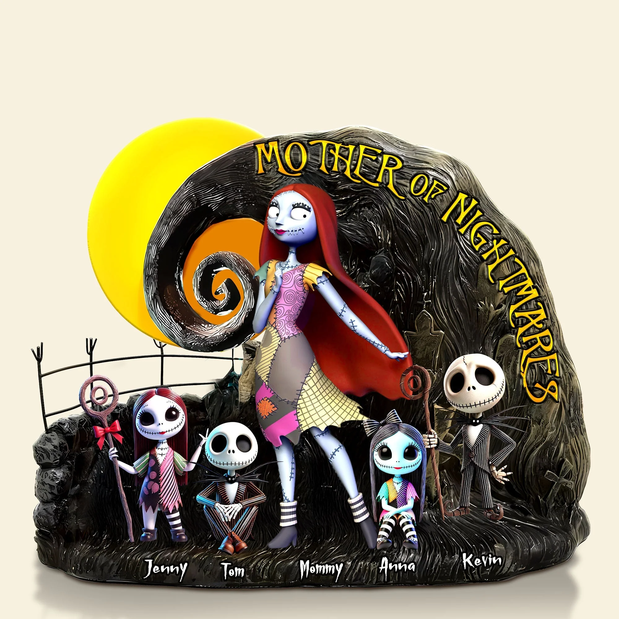 Family Of Nightmare - Personalized Plaque - Halloween & Christmas Gift For Mom, Dad HH01 - Image 5