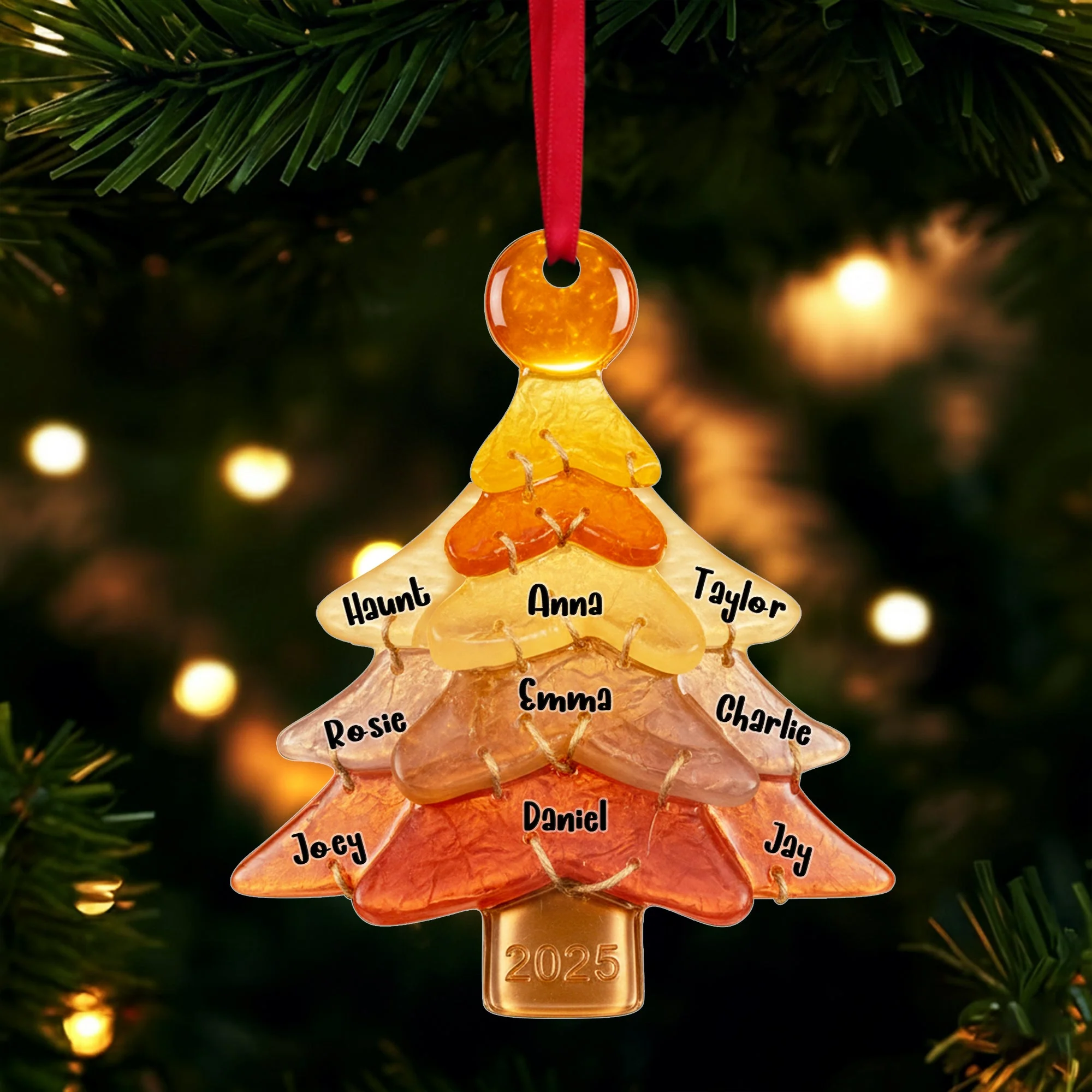 Family Tree - Personalized Acrylic Ornament - Christmas Gifts For Family NL122