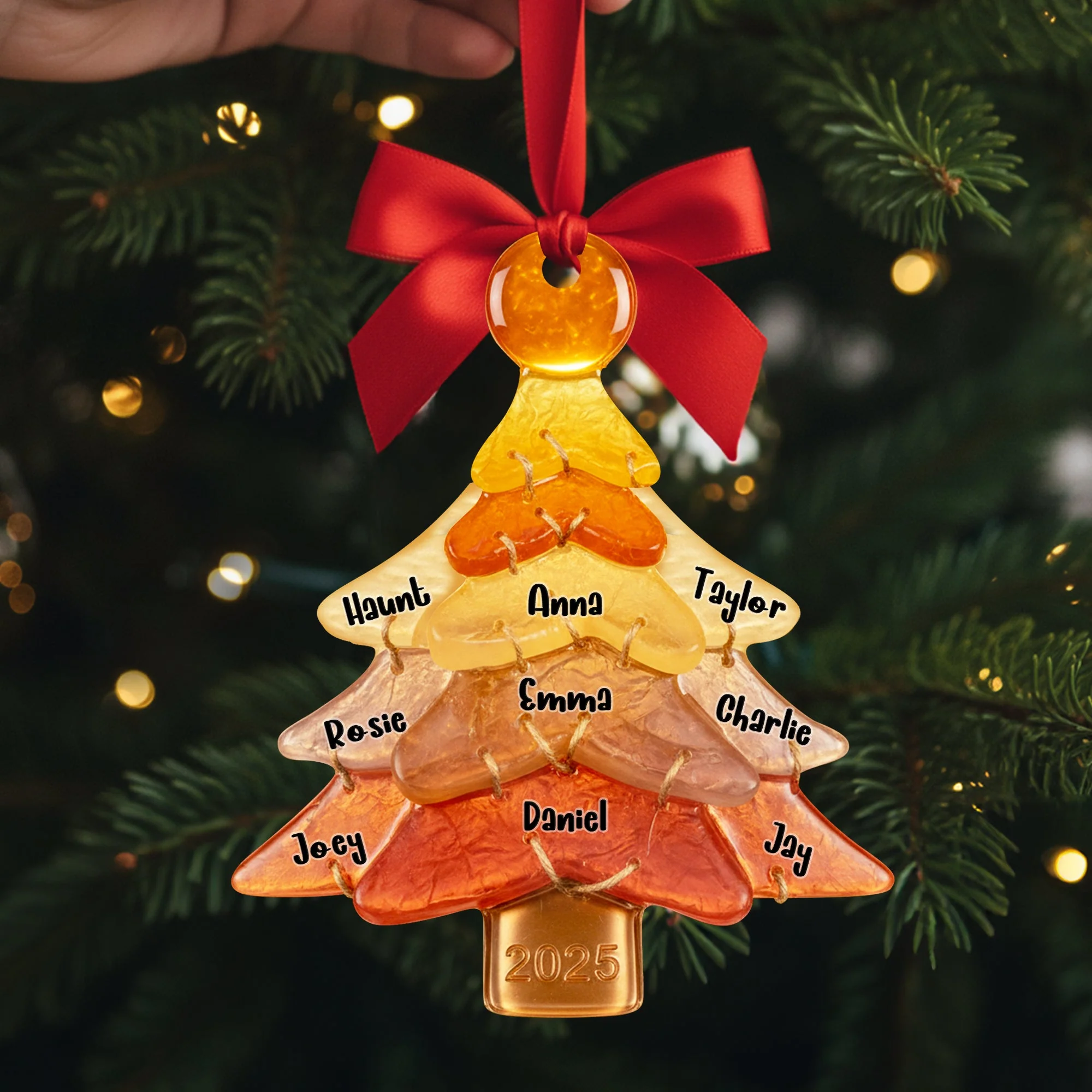 Family Tree - Personalized Acrylic Ornament - Christmas Gifts For Family NL122 - Image 2