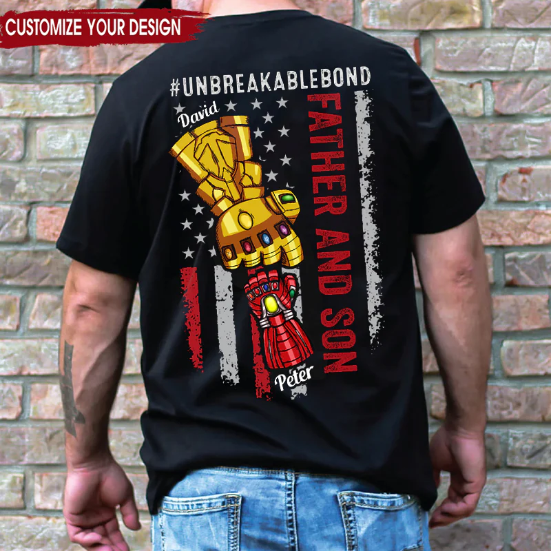 Father And Son Unbreakablebond - Gift For Dad, Grandfather - Personalized Shirt - Image 2