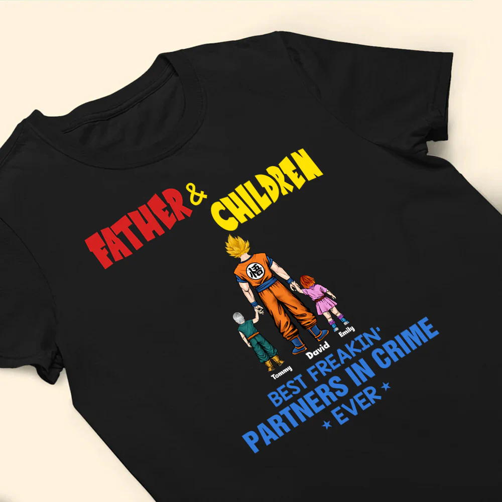 DrBa Father And Sons Best Freaking Partners In Crime - Gift For Dad, Father's Day - Personalized TShirt CL03 - Image 4