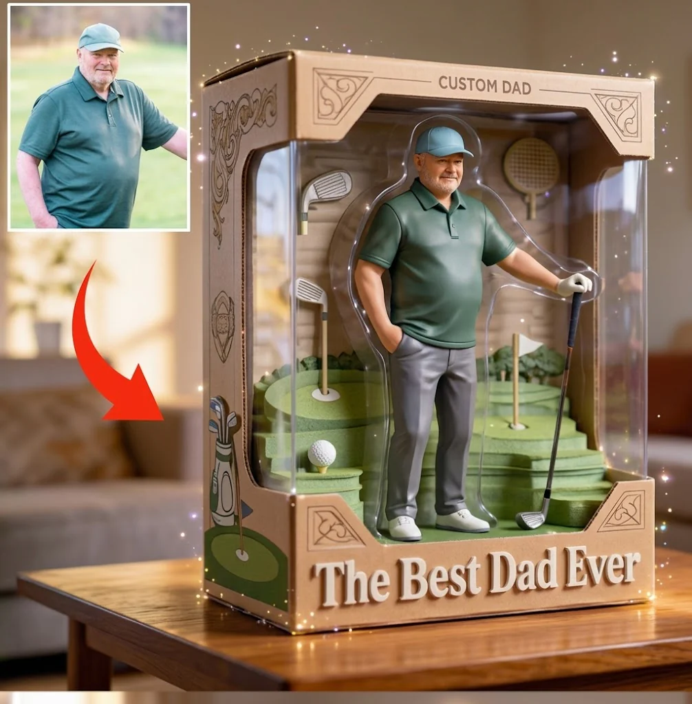 Father Gift, Customize Father With Hobby - Personalized Custom Shaped Acrylic Plaque VD01 - Image 4