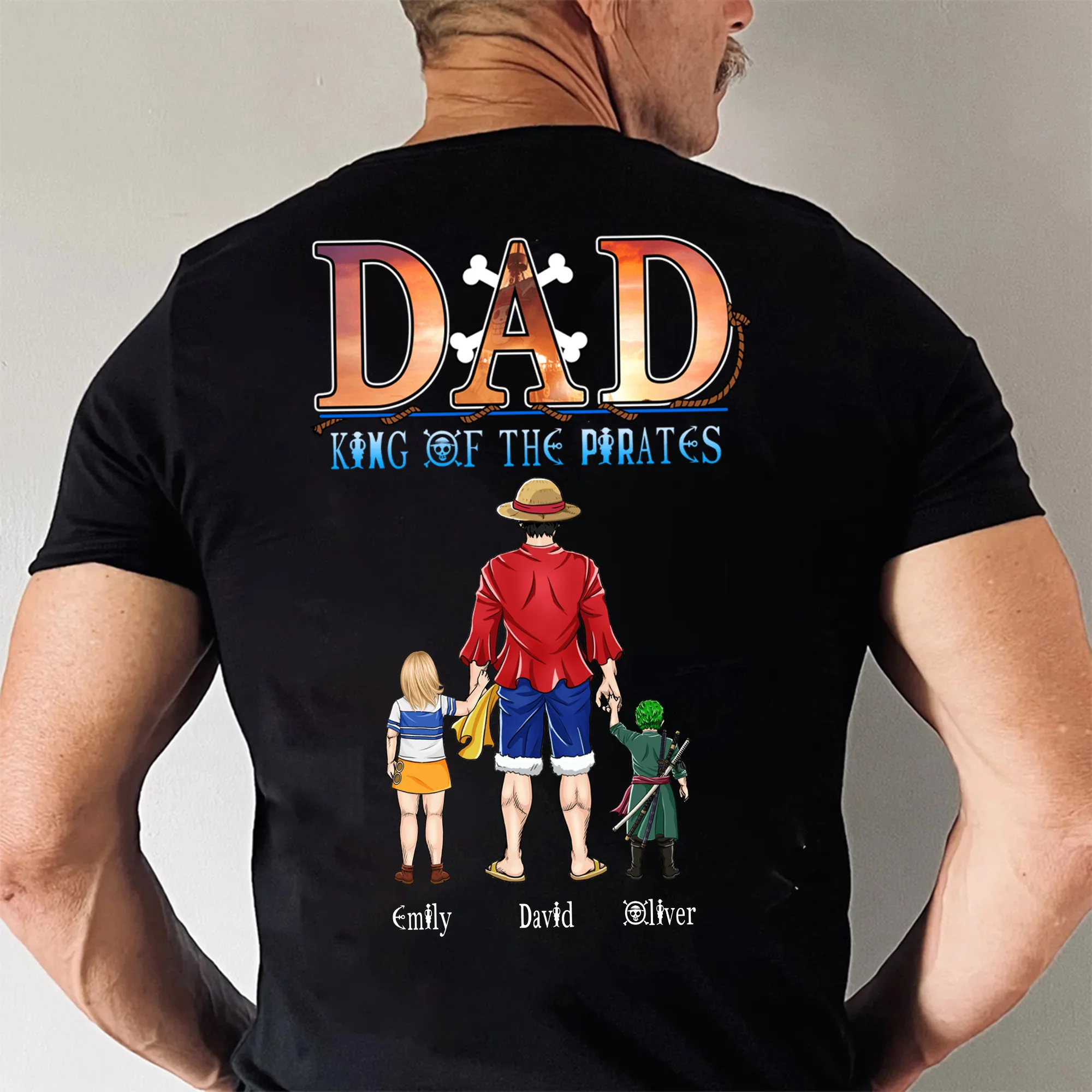 OnPi Pirate Adventure Father Of The Little Kings - Gift For Dad, Husband, Father's Day - Personalized Shirt 2 Side - Image 3