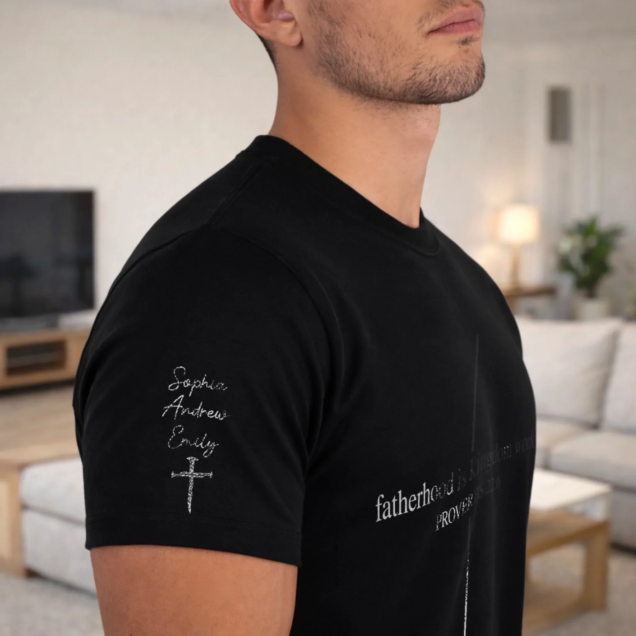 Fatherhood Is Kingdom Work Proverbs 22:6 - Personalized Shirt - Gifts For Dad, Grandpa - Image 3