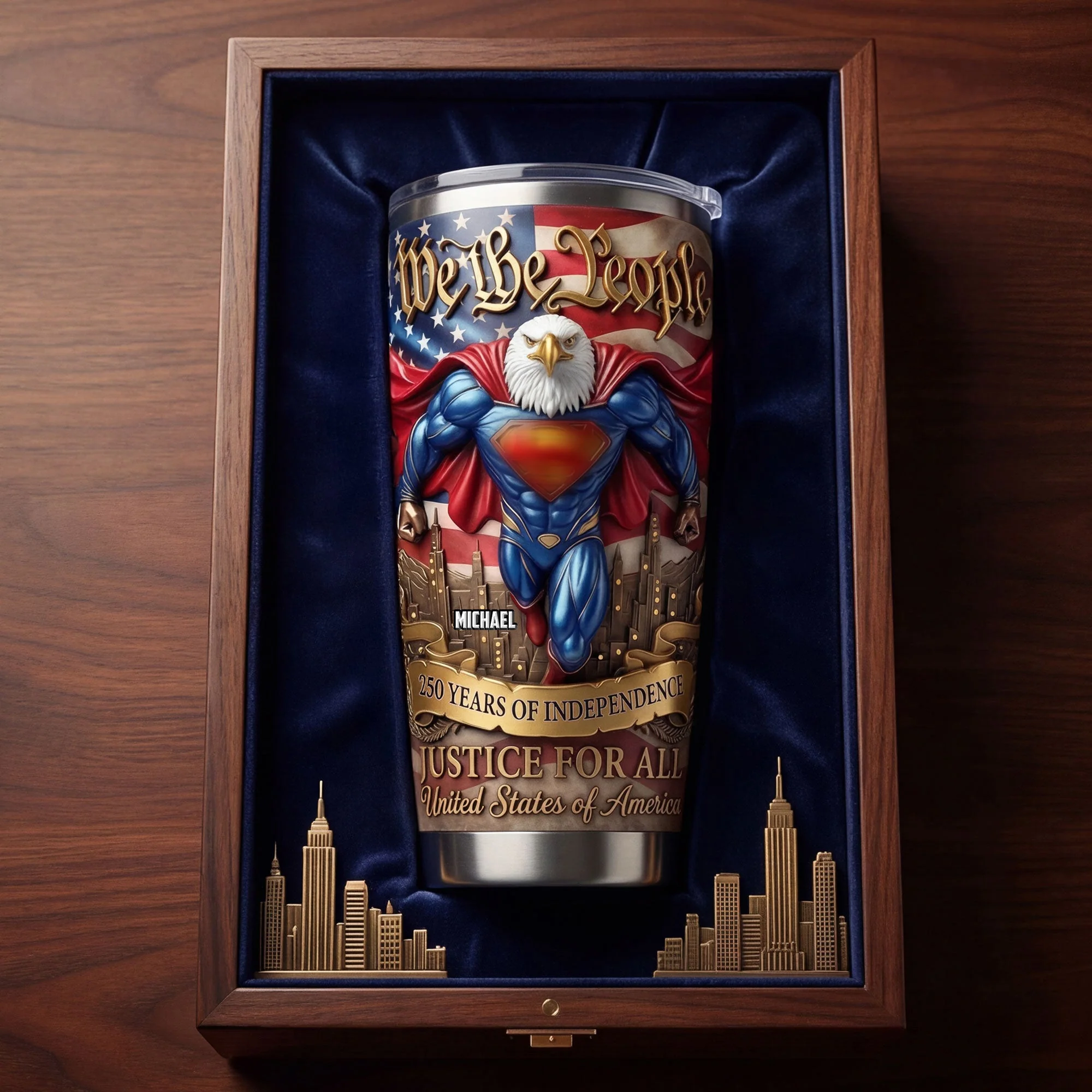 Fearless Eagle Guardians - Personalized Tumbler - Gift For Patriotic - Image 2