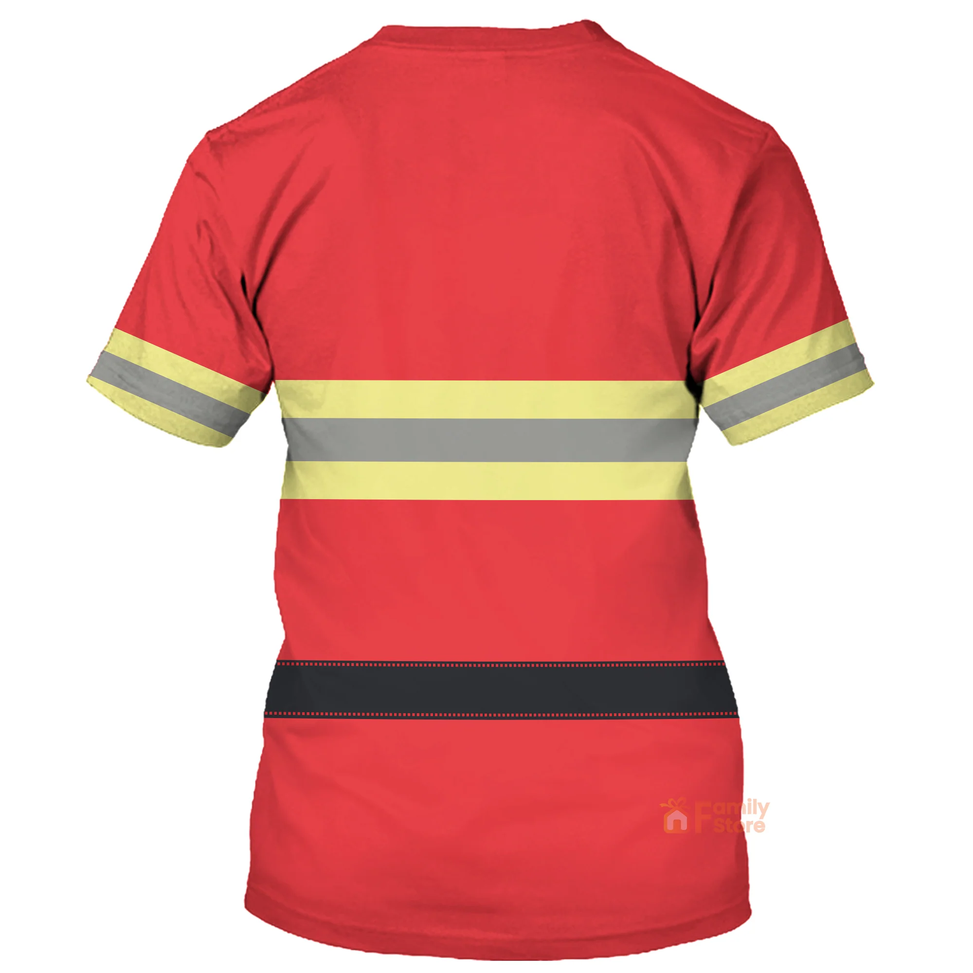 Personalized Firefighter Costume Uniform All Over Print T-Shirts Men & Women - Image 2