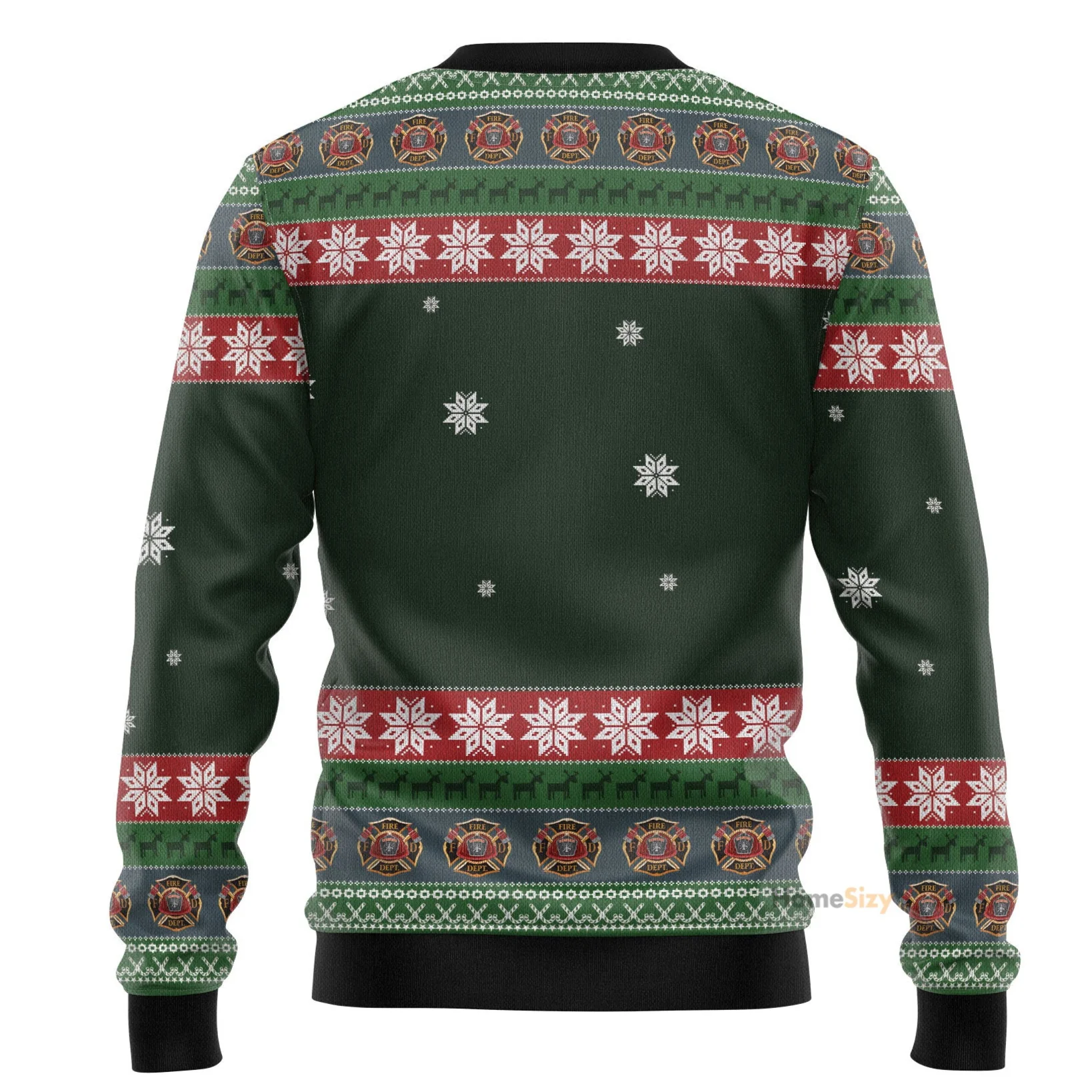 Firefighter Fireman - Funny Ugly Christmas Sweater - Image 2