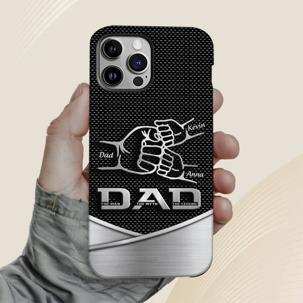 First Bump Dad The Man The Myth The Legend - Personalized Phone Case - Gifts For Dad NL122 - Image 4