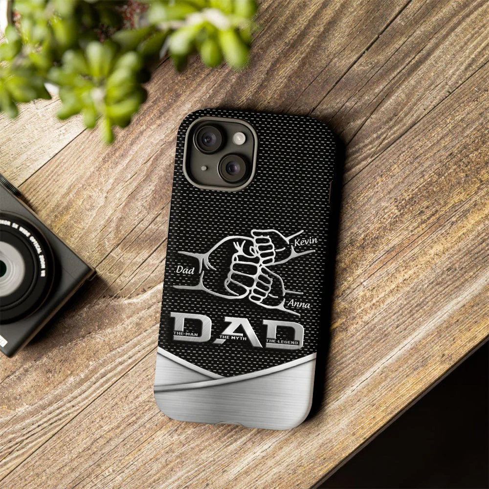 First Bump Dad The Man The Myth The Legend - Personalized Phone Case - Gifts For Dad NL122 - Image 5