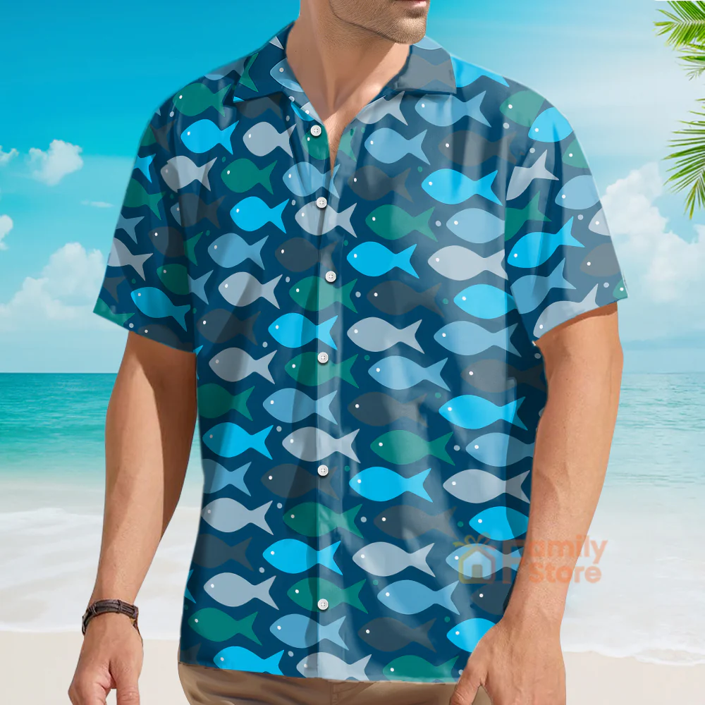 Fishes In The Deep Sea - Hawaiian Shirt - Image 3