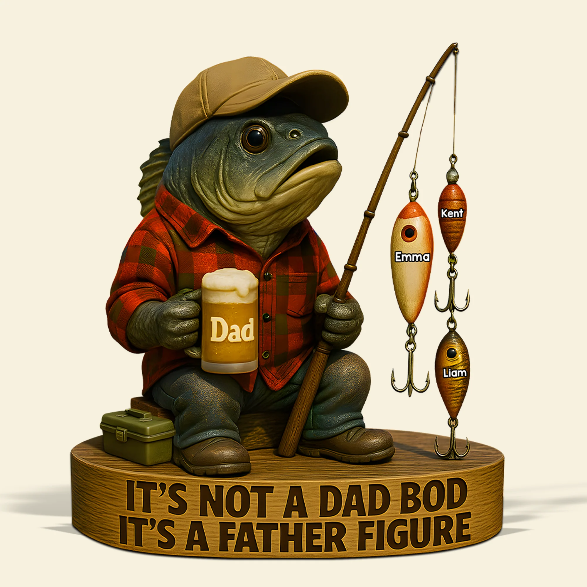 Fishing Dad Acrylic Plaque - Personalized Gift For Dad - Image 3