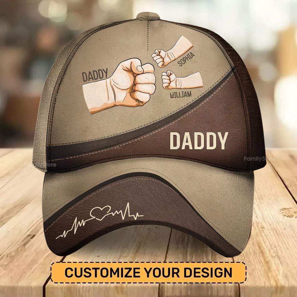 Fist Bump Daddy - Personalized Hat - Father’s Day Gift for Dad | GR6 DUC4 - Image 2