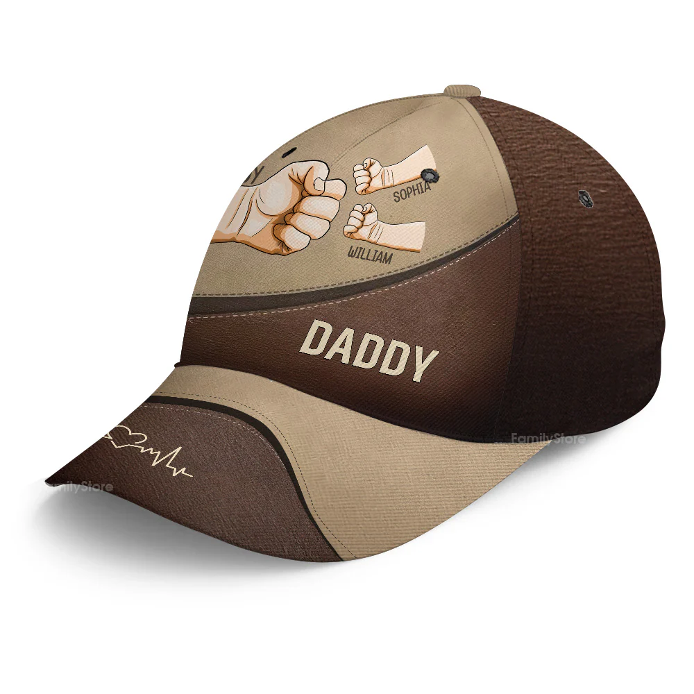 Fist Bump Daddy - Personalized Hat - Father’s Day Gift for Dad | GR6 DUC4 - Image 4