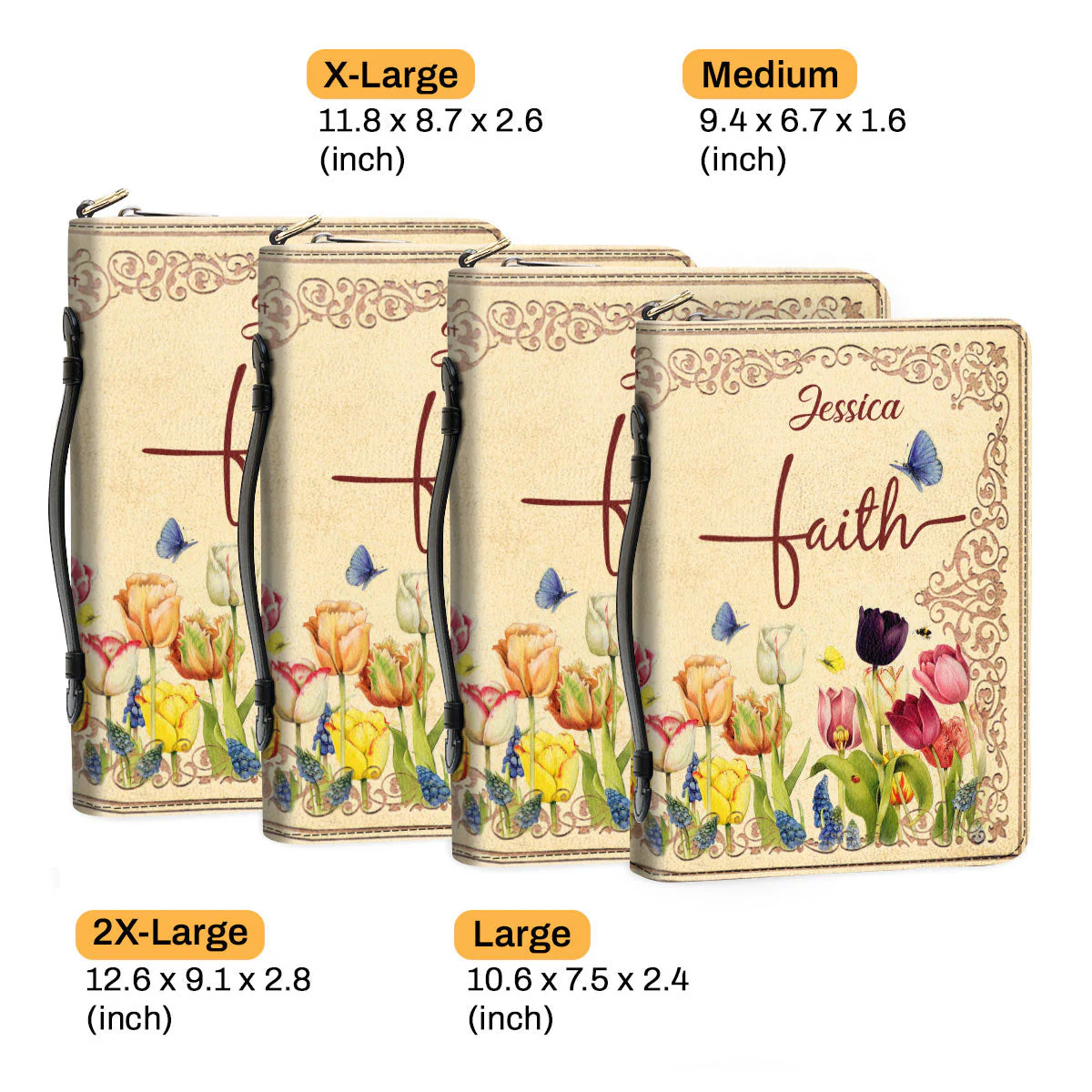 Flower Delight Yourself In The Lord - Unique Personalized Bible Covers - AT4082440 - Image 6