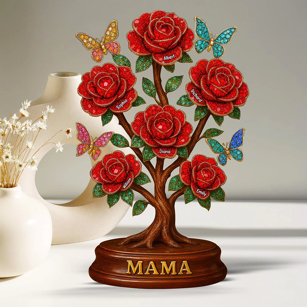Flower Mom Forever Blooming - Personalized Shaped Acrylic Plaque - Gift For Mom, Grandma HN02 - Image 2