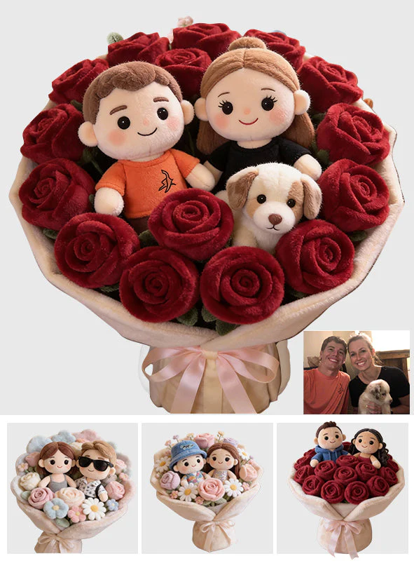 Flowers Red Roses Bouquet - Personalized Custom Shape Pillow - Gift For Couple HH01 - Image 8