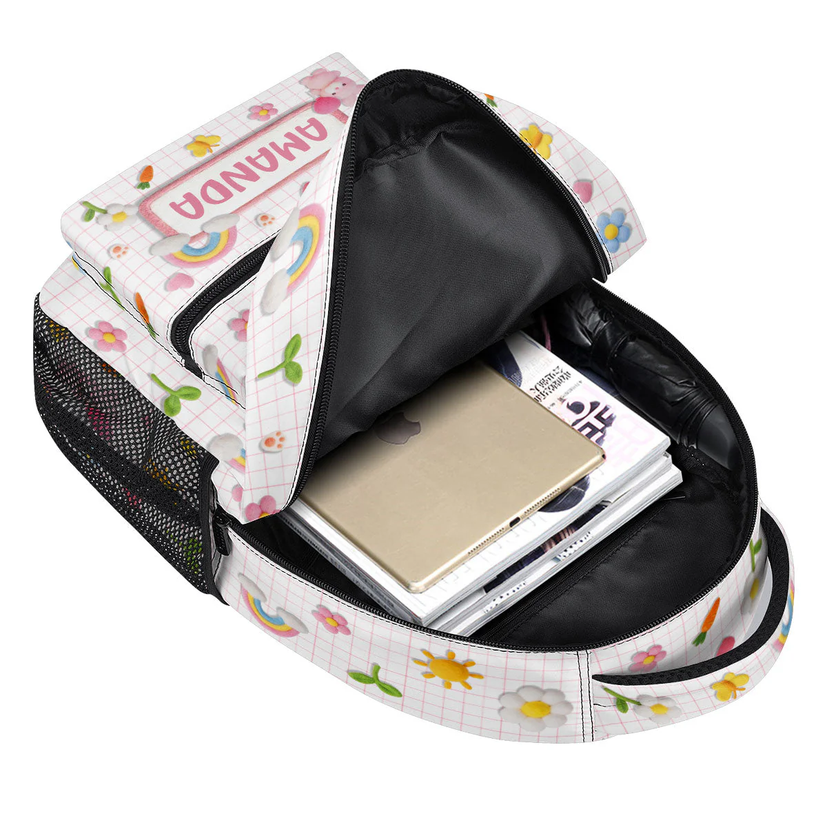 Fluffy Bunny Custom Alphabet - Personalized Backpack - Gift For Kids - Image 8