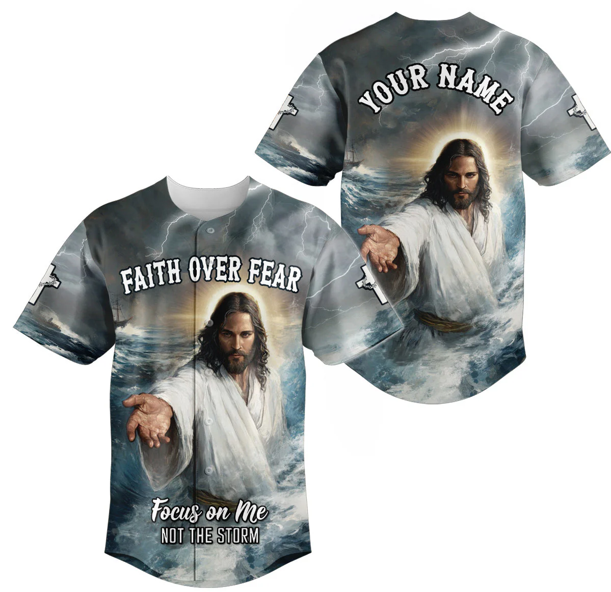 Focus on me not the Storm Custom Name Baseball Jersey - Christant Gift For Him
