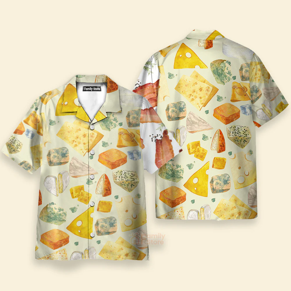Food Cheese Beautiful Food Life Hawaiian Shirt - Image 2