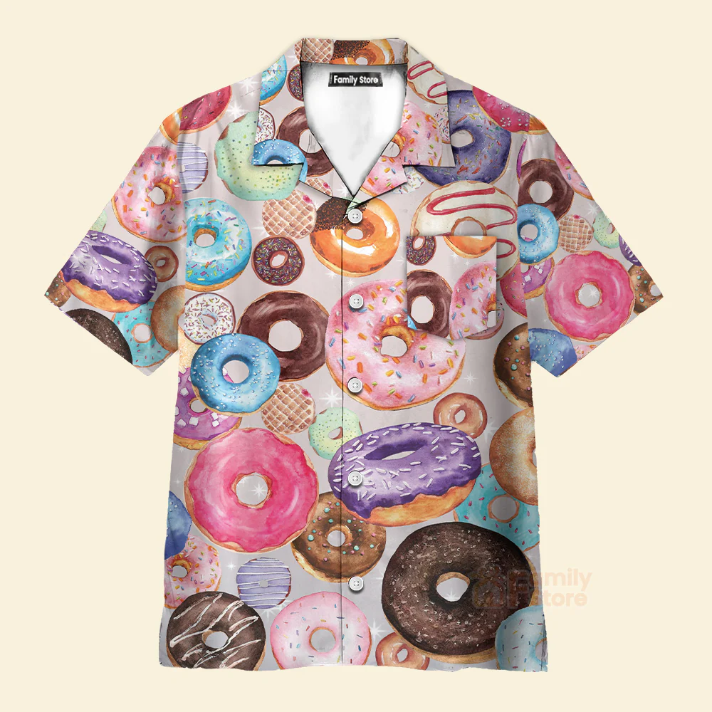 Funny Food Donut Lovely Style Hawaiian Shirt - Image 2