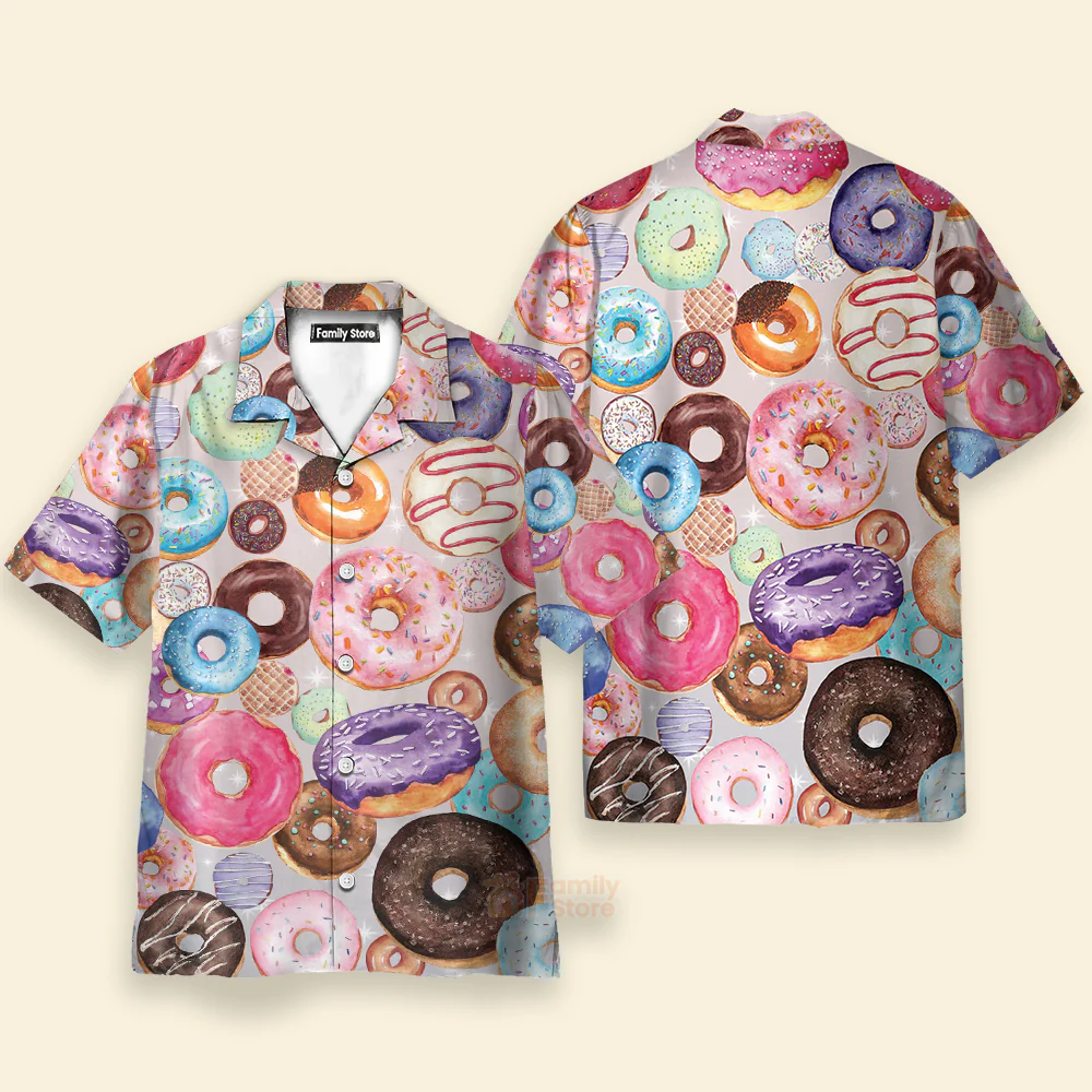 Funny Food Donut Lovely Style Hawaiian Shirt - Image 3