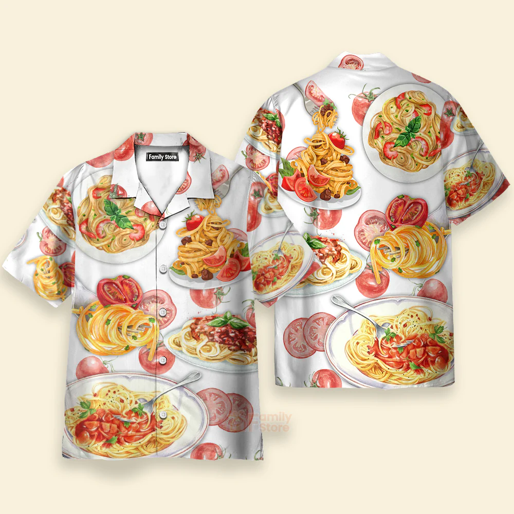 Food Pasta Make Me Happy Delicious Meal - Hawaiian Shirt - Image 2