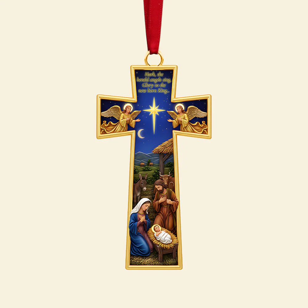 For Unto Us A Child Is Born - Personalized Acrylic Ornament - Gifts For Jesus Lover TD118 - Image 4