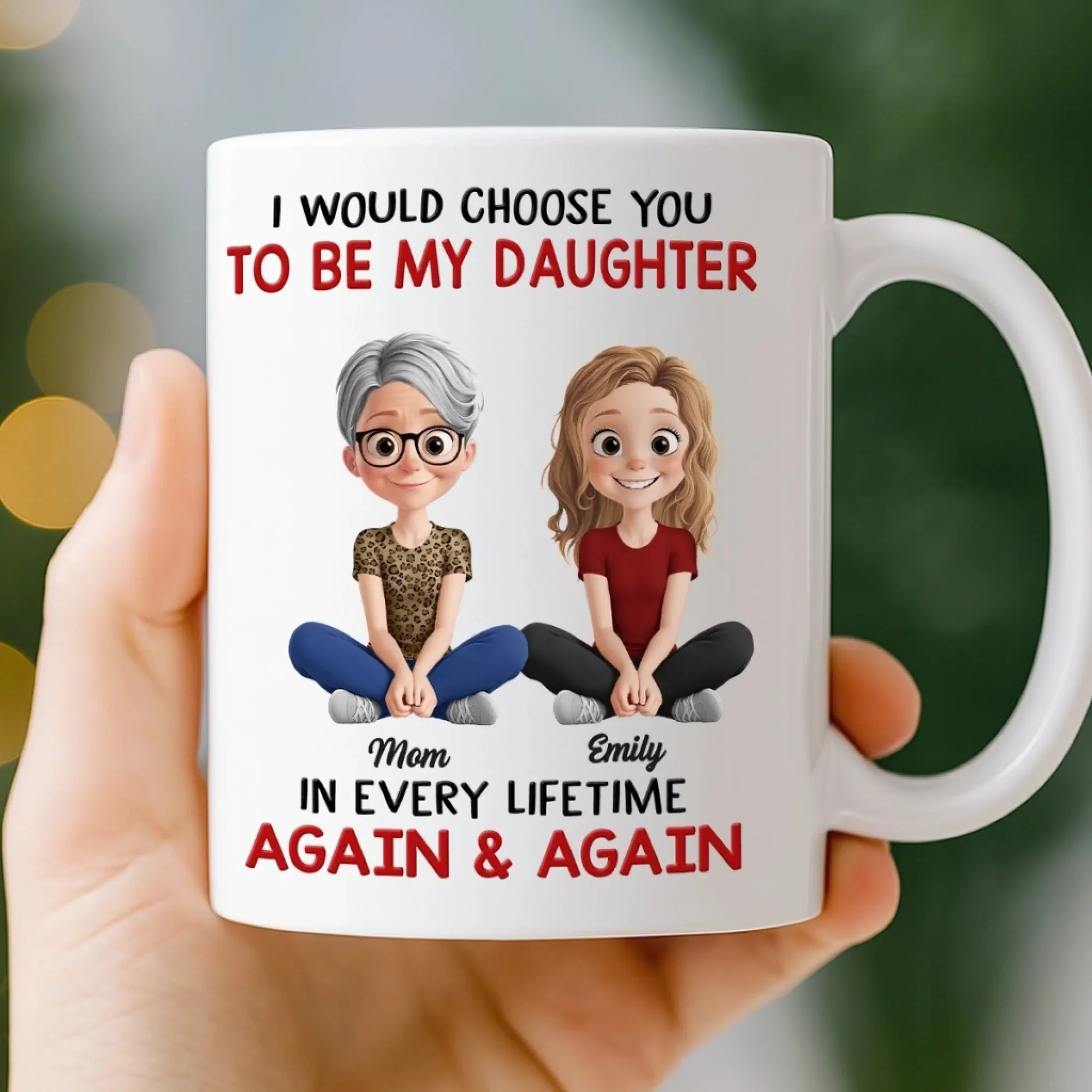 Forever My Little Girl - Personalized Ceramic Mug - Gift For Mom, Mother's Day | GR25 HN02 - Image 2