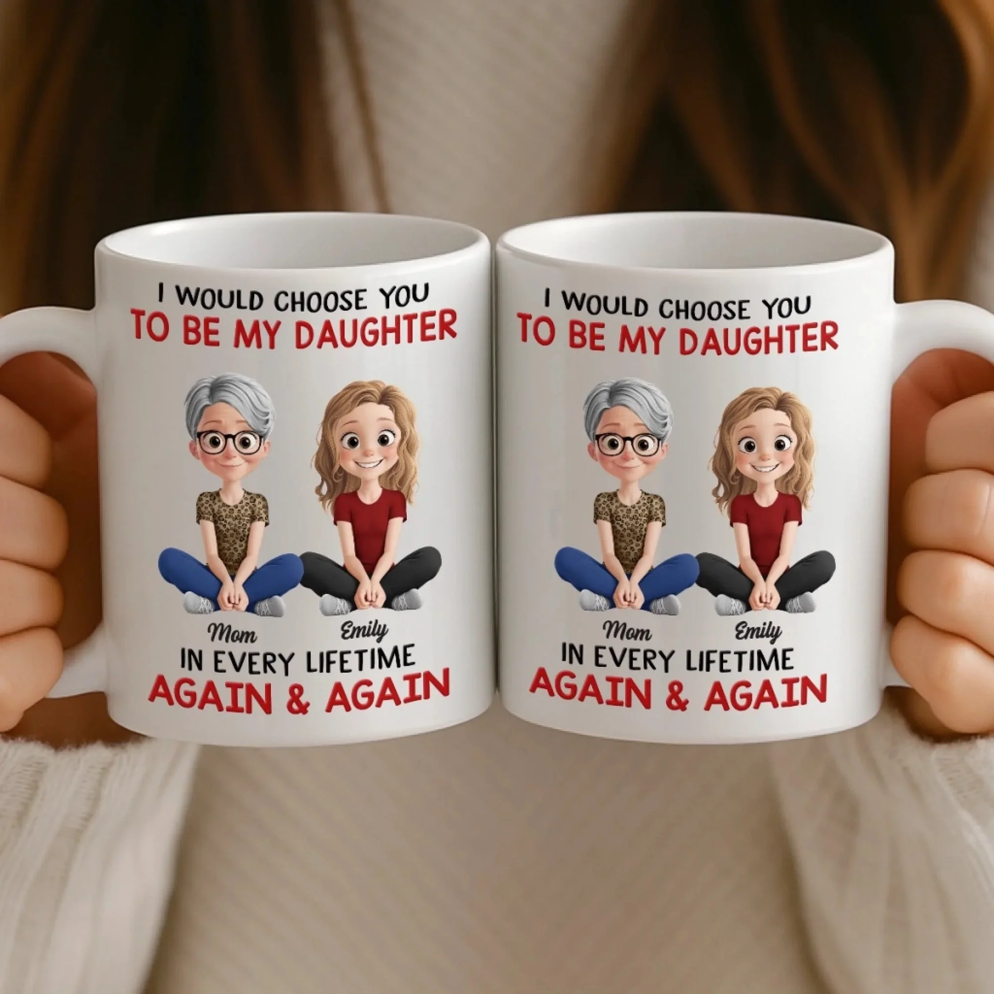 Forever My Little Girl - Personalized Ceramic Mug - Gift For Mom, Mother's Day | GR25 HN02 - Image 3