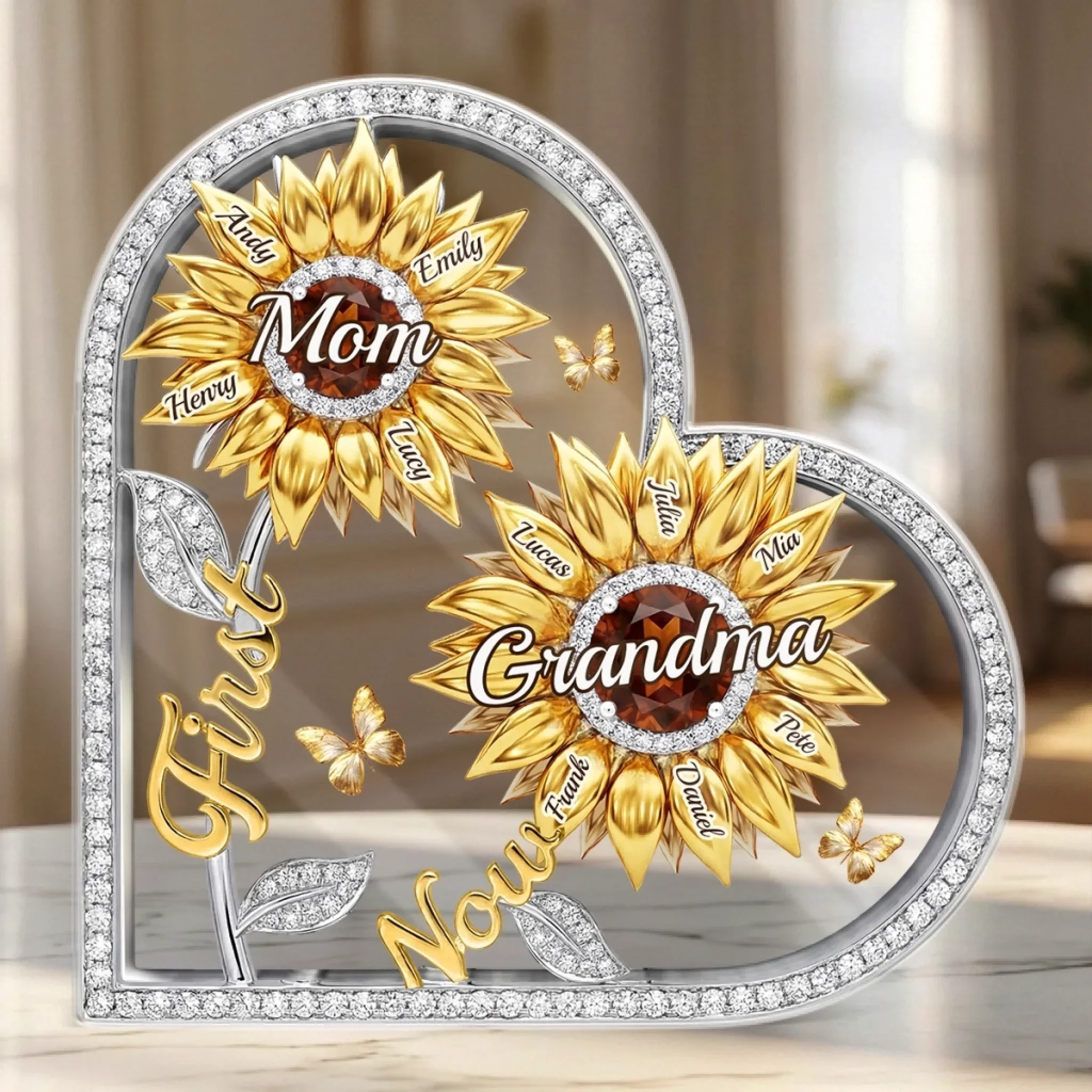 Forever Our Sunshine - Personalized Shape Acrylic Plaque - Gift For Mom, Grandma HN02