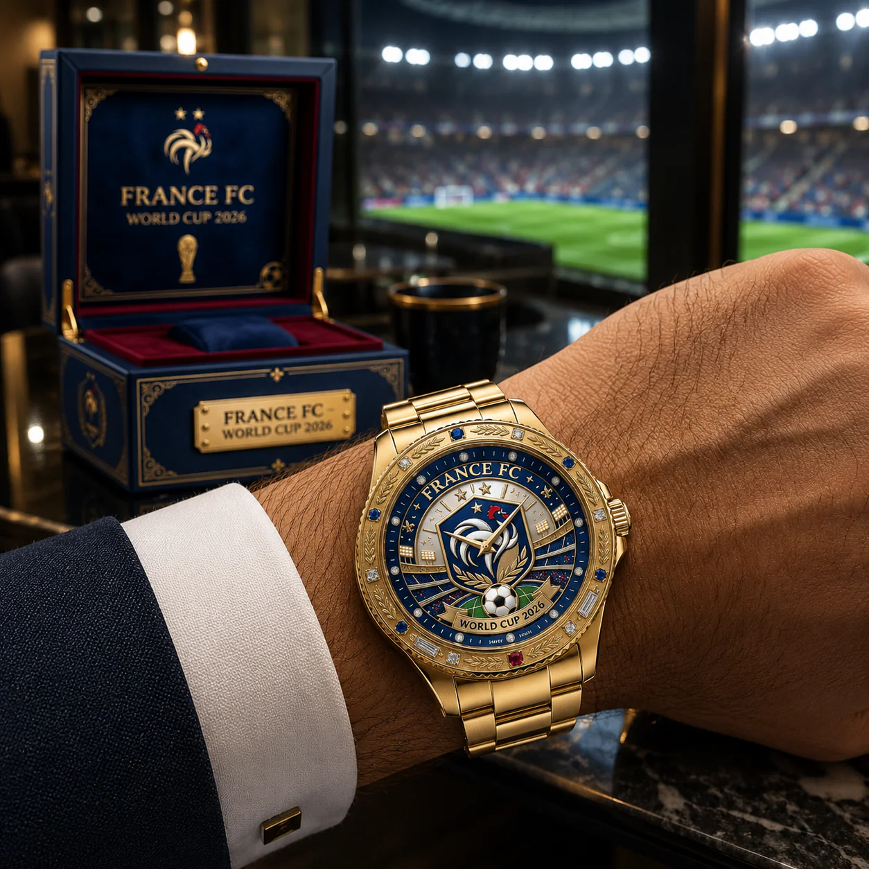 France Soccer Championship 2026 - Men's Wrist Watch - Birthday Gifts For Football Lovers, Sports Fans, Sports Lovers - Image 4