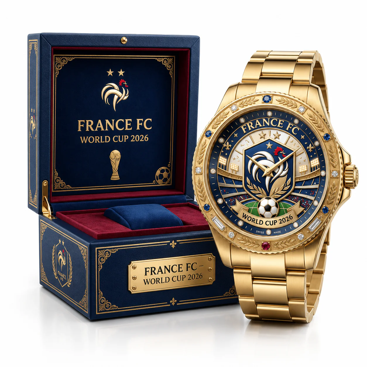 France Soccer Championship 2026 - Men's Wrist Watch - Birthday Gifts For Football Lovers, Sports Fans, Sports Lovers - Image 5