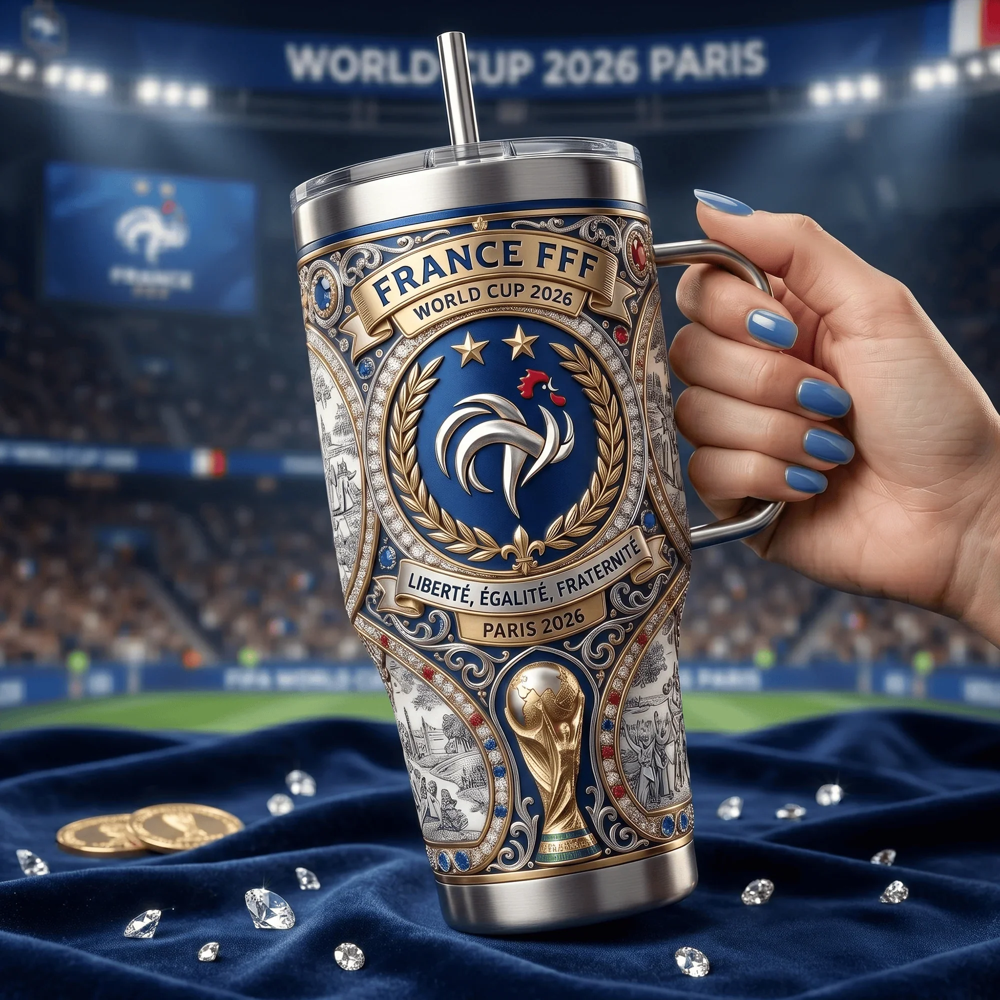 France Soccer Championship 2026 Tumbler - Gift For Sport Lovers HH01 - Image 3