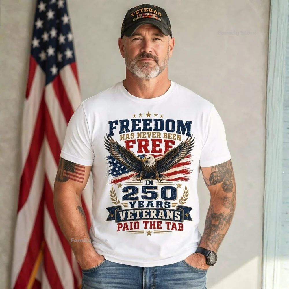 Freedom Has Never Been Free 250 Years Veterans - Personalized Shirt - Gift For Him