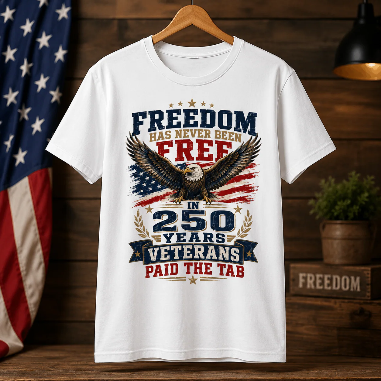 Freedom Has Never Been Free 250 Years Veterans - Personalized Shirt - Gift For Him - Image 5