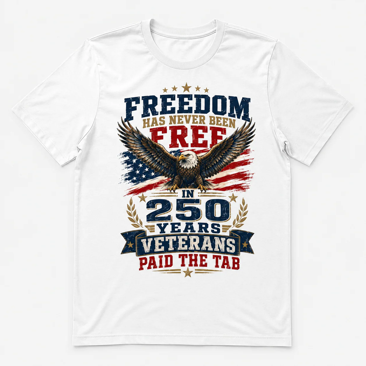 Freedom Has Never Been Free 250 Years Veterans - Personalized Shirt - Gift For Him - Image 6
