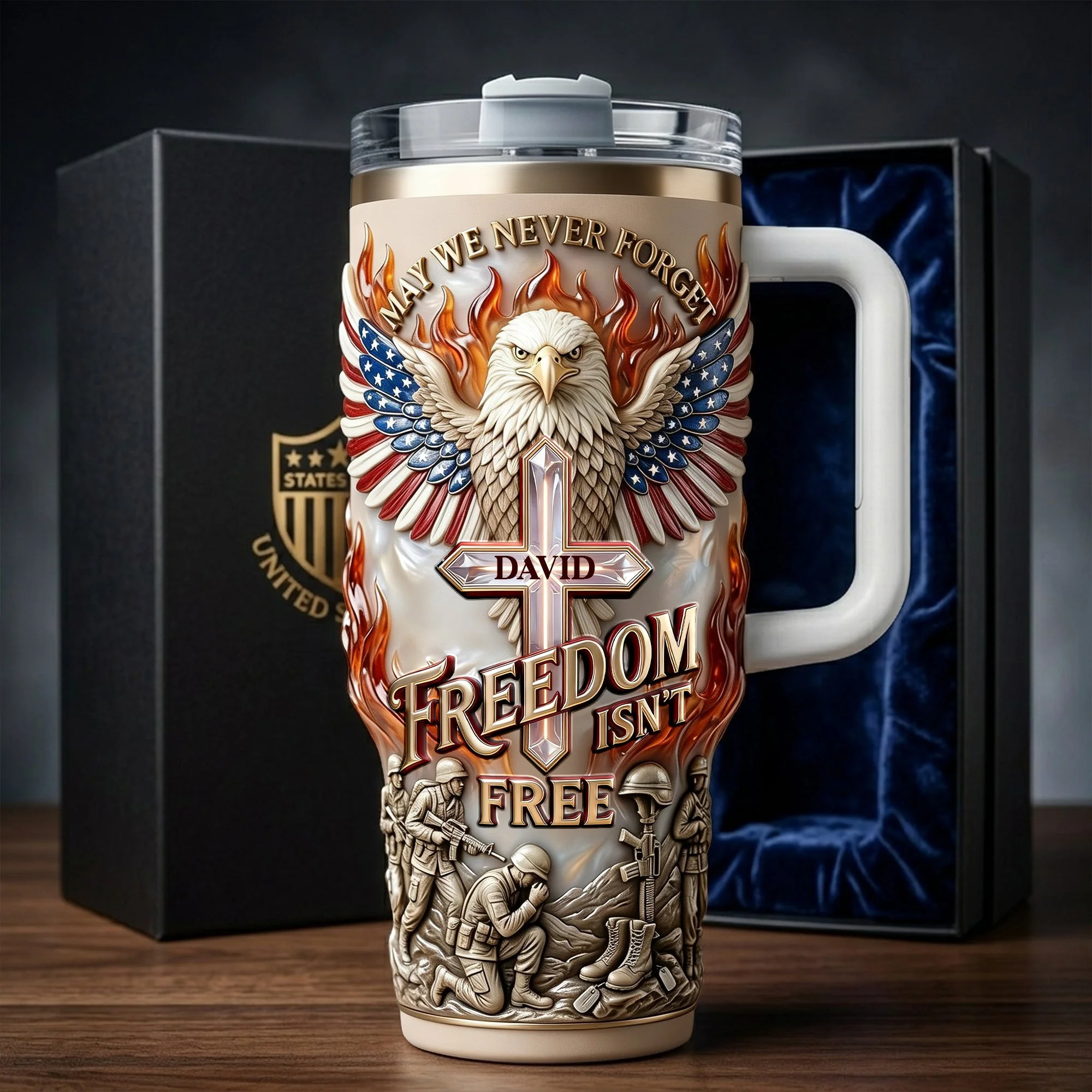 Freedom Is Not Free - Personalized Tumbler - Gifts For Patriots VD01