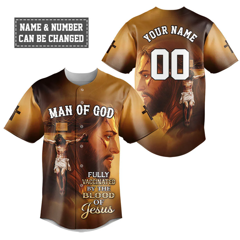 Fully Vaccinated by the Blood of Jesus Baseball Jersey Bundle - Image 2