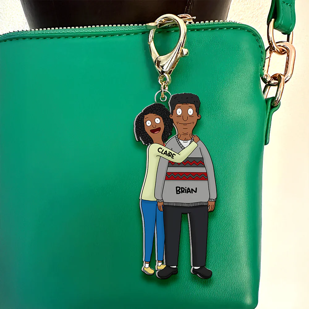 Funny Burger Couple Keychain - Gift For Couple, Husband Wife, Anniversary | CL56 - Image 3