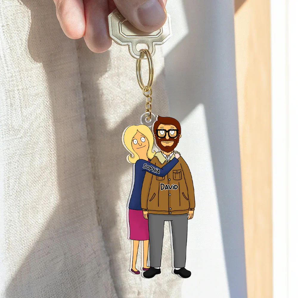 Funny Burger Couple Keychain - Gift For Couple, Husband Wife, Anniversary | CL56 - Image 5