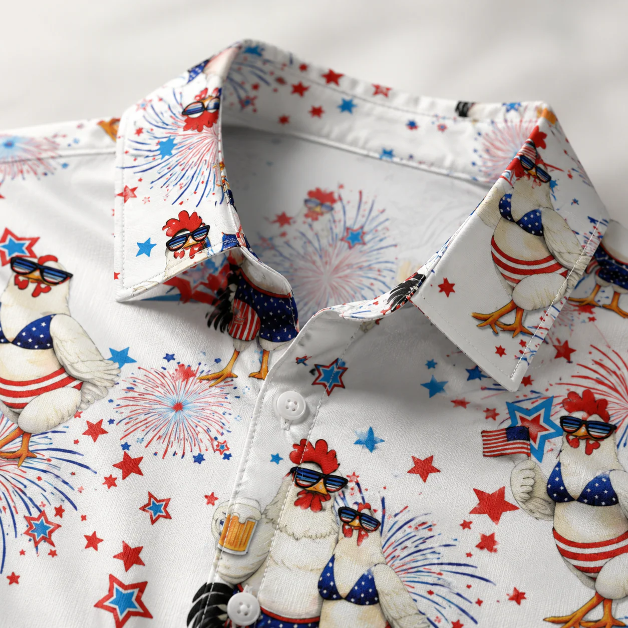 Funny Chiken Beer 4th Of July - Hawaiian Shirt - Gift For Couple - Image 5