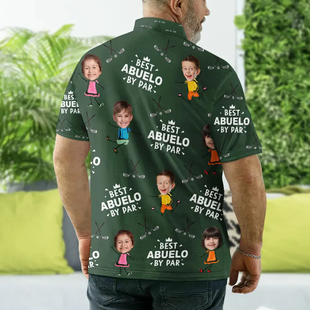 Funny Custom Photo Best Daddy By Par -  Personalized Golf Polo Shirt - Gift For Dad, Grandpa - Image 2