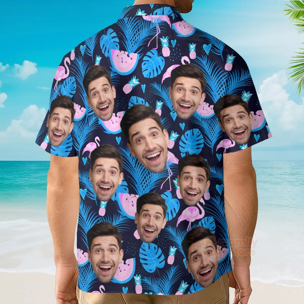 Funny Face Neon Party Tropical Custom Hawaiian Shirt PN302133Lb - Image 4