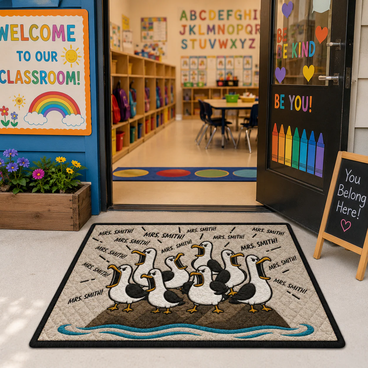 Funny Goose Classroom Decor - Personalized Doormat - Gifts For Teacher - Image 3