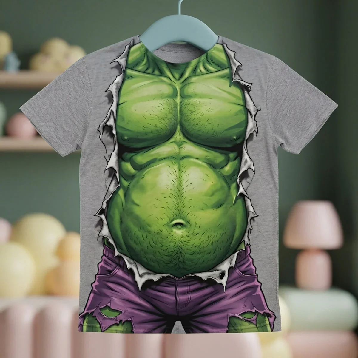 Custom Funny Green Monster - Personalized AOP Tshirt - Gift For Him, Dad, Grandpa - Image 2
