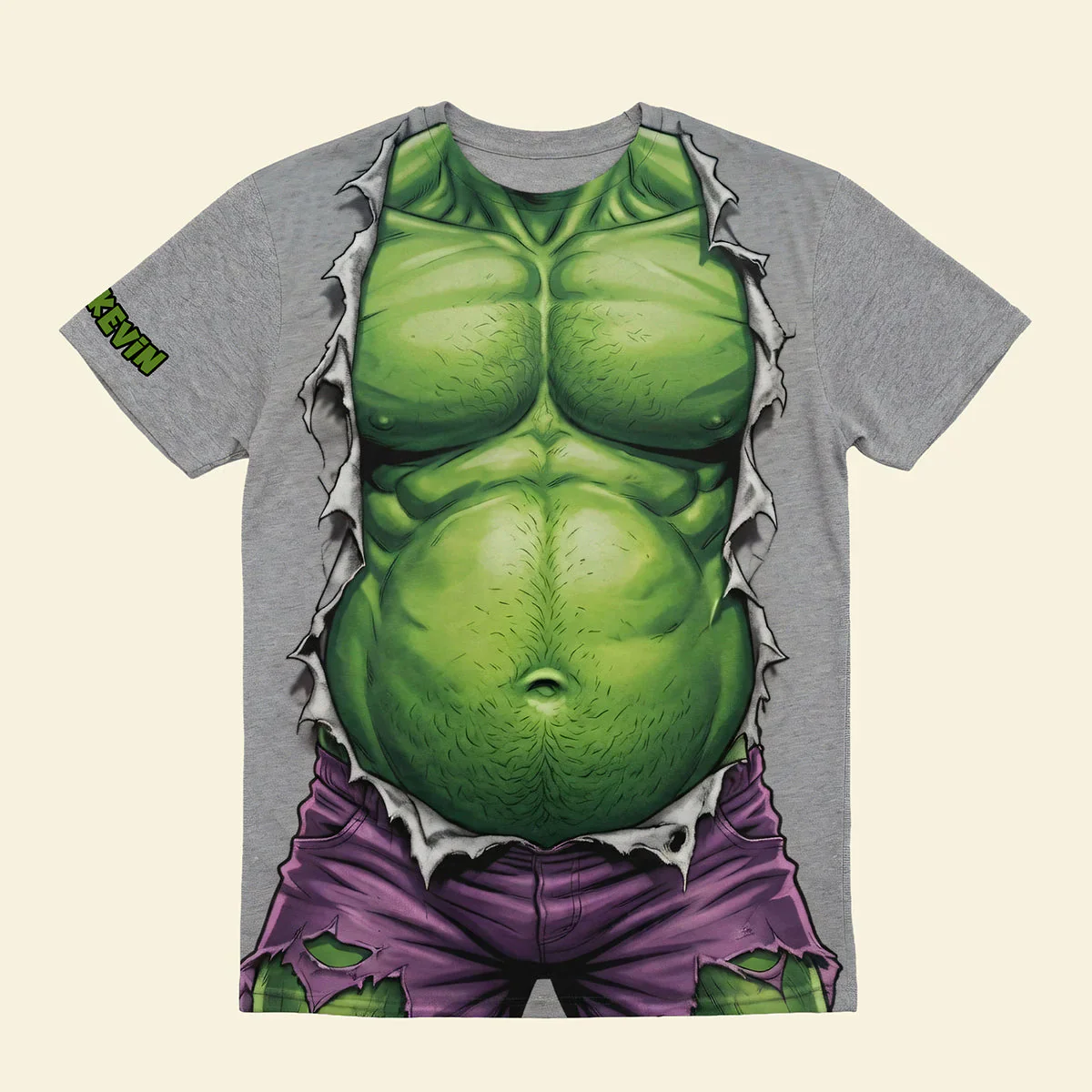 Custom Funny Green Monster - Personalized AOP Tshirt - Gift For Him, Dad, Grandpa - Image 4