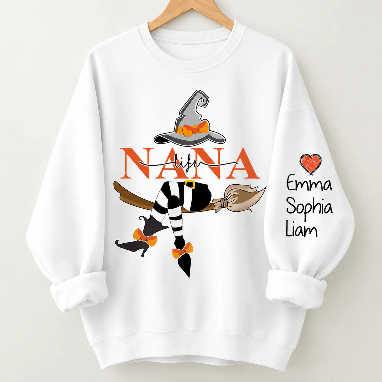 Funny Mimi Grandma Life Witch Halloween Fall Floral - Personalized Shirt - Gifts For Grandma, For Mom - Image 3