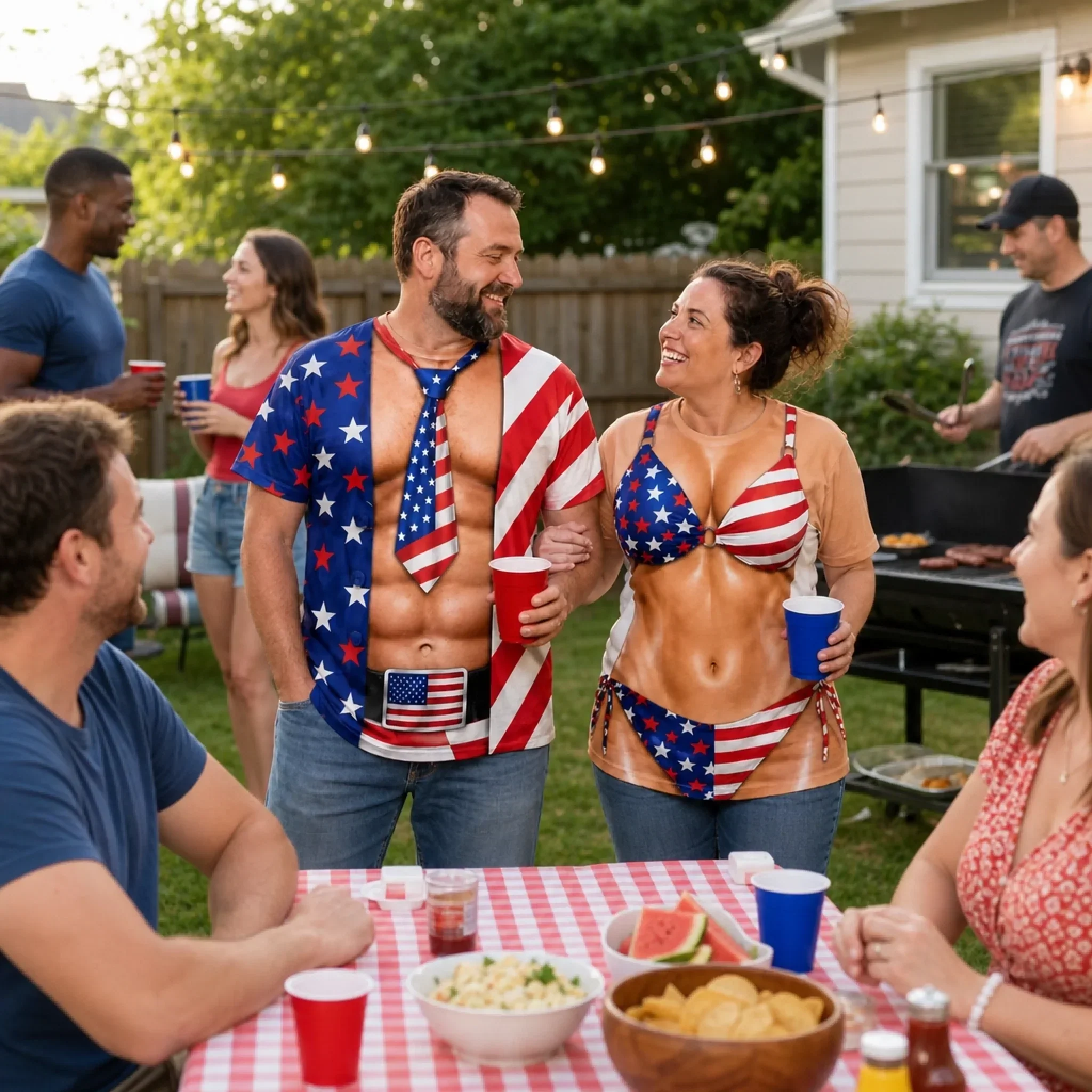 Funny Patriotic Liberty And Laughs - Personalized All Over Shirt - Gifts For Husband, Him - Image 6
