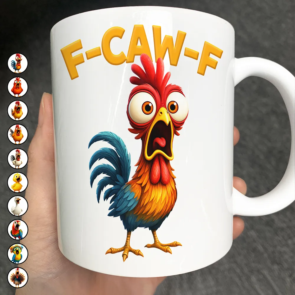 Funny Screaming Rooster Fcawf Coffee Mug - Personalized Coffee Mug - Gift For Friends